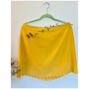 Banana Republic Plus Size Mini Skirt in Mustard